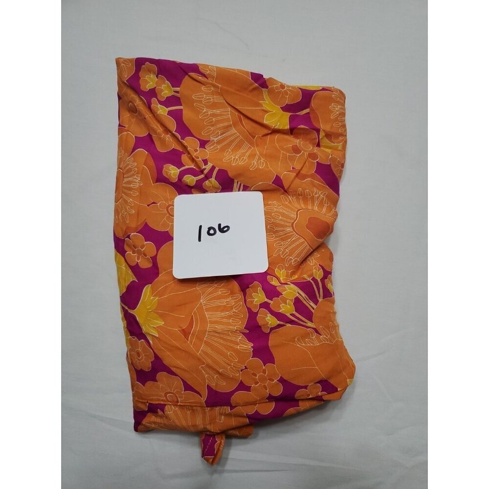 Rose & Olive Top Womens Size M Orange Short Sleeve Floral Boho Button NWT - Picture 5 of 10